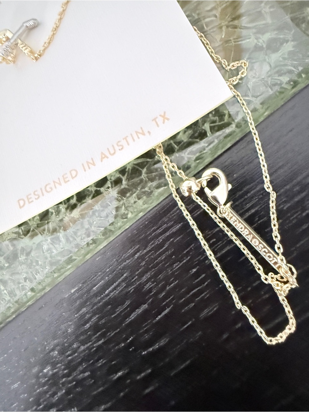 Kendra Scott Hockey Stick Pendant Necklace and Earrings Gold/Silver Matching Set - Picture 10 of 12